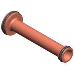 Barrel, 4”L, 11mm Dia 1x.5 Taper, O-Ring Assy