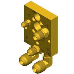 Manifold, Hose O2 Clean And Laser Marked, Brass