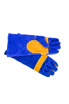 Classic Blue And Yellow Welding Gauntlet