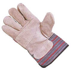 Cowsplit Leather Candy Stripe Glove
